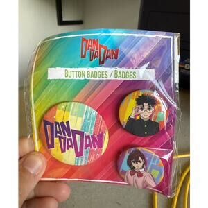 ABYstyle Dandadan Anime Character Badges Set 3 Piece Pack Anime Manga Merch